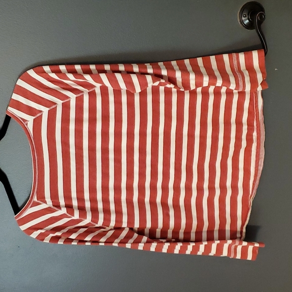 Women’s Striped Old Navy Long Sleeve T with button Henley, size XL - Picture 3 of 5